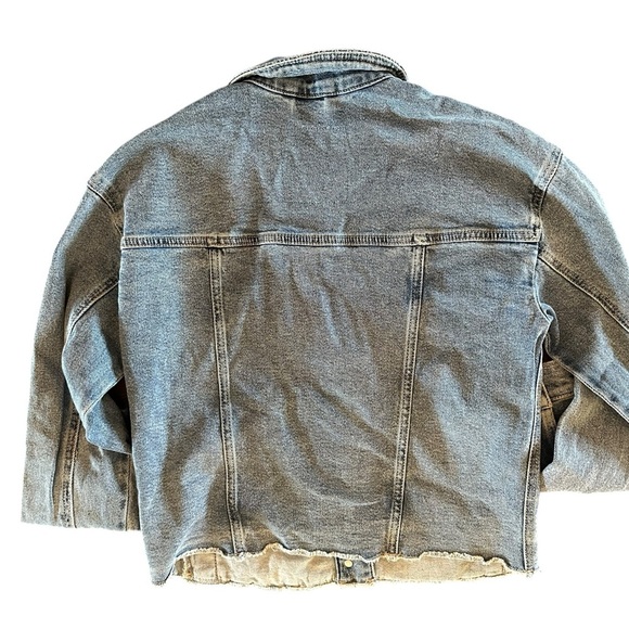 Abercrombie & Fitch Kids Daisy Denim Jeans Jacket  Size XL 15-16 - Picture 3 of 7